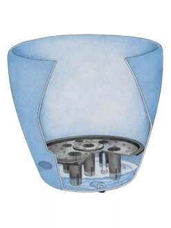 Viva Round Self-Watering Rolling Planter, 17.25” Diameter 9 Viva Round Self-Watering Rolling Planter, 17.25” Diameter -Garden Shop 39325 002