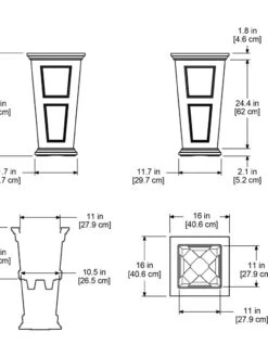 Fairfield Self-Watering Tall Patio Planters, 28” -Garden Shop 39342 15V tif