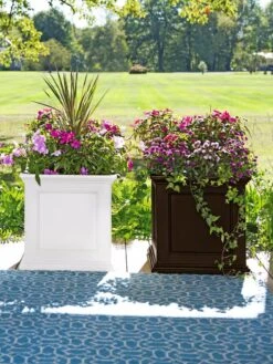 Fairfield Self-Watering Square Planter, 20” X 20” -Garden Shop 39618 3022 001E tif