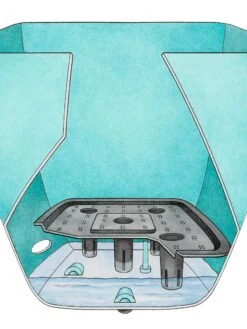 Viva Square Self-Watering Rolling Planter, 17.5" Diameter -Garden Shop 8589777 001 tif