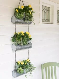 Galvanized Hanging Triple Planter -Garden Shop 8595213 1108 tif