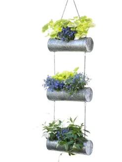 Galvanized Hanging Triple Planter -Garden Shop 8595213 6967 tif