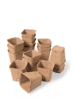 3-1/2” Square Biodegradable Pots, Set Of 18 7 3-1/2” Square Biodegradable Pots, Set Of 18 -Garden Shop 8595967 9476 tif