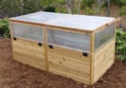 Garden In A Box Cedar Raised Bed With Greenhouse, 3' X 6' 11 Garden In A Box Cedar Raised Bed With Greenhouse, 3' X 6' -Garden Shop 8597082 04V tif