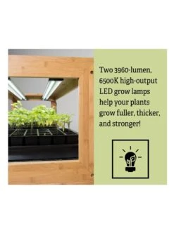 Low Bamboo LED Grow Light Garden -Garden Shop 8597720 2