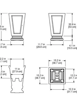 Kensington Self-Watering Tall Patio Planter, 25" -Garden Shop 8598549 07V tif