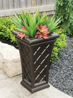 Carolina Self-Watering Tall Planter, 28" 10 Carolina Self-Watering Tall Planter, 28" -Garden Shop 8598645 03V tif