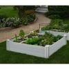 Raised Garden Bed With Grow Grid, 4' X 4' -Garden Shop 8599291 01V vita raised garden bed with grow grid 4 ft by 4 ft white