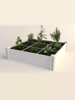 Raised Garden Bed With Grow Grid, 4' X 4' -Garden Shop 8599291 02V