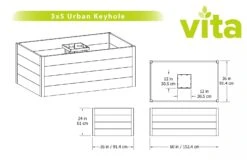 Urban Keyhole Garden 3' X 5' -Garden Shop 8599297 05V tif