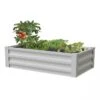 Powder-Coated Metal Raised Garden Bed, 24" X 48" -Garden Shop 8599393 05V powder coated metal raised garden bed 24x51 white