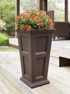 Fairfield Self-Watering Tall Patio Planters, 34” -Garden Shop 8600109 03V tif