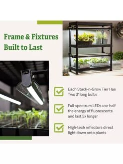 LED Stack-n-Grow Lights - 2-Tier System 12 LED Stack-n-Grow Lights - 2-Tier System -Garden Shop 8608906 7