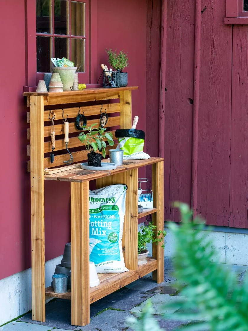 Gardener’s Supply Tall Cedar Potting Bench 6 Gardener’s Supply Tall Cedar Potting Bench - Image 4