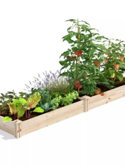 Pine Raised Garden Bed, 2' X 8' -Garden Shop 8612243 02V jpg