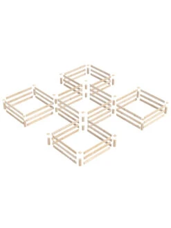 2-Tier Pine Raised Garden Bed, 80 Sqft.12'x12' -Garden Shop 8612255 01v