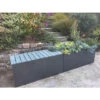 Nice Aluminum Trough Planters With Bench Top, 20"x46"x40" High -Garden Shop 8612377 01v 1