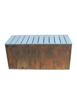Nice Corten Trough Planters With Bench Top -Garden Shop 8612399 01v