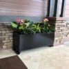 Nice Aluminum Trough Planter With Casters, 19" High -Garden Shop 8612402 04V jpg