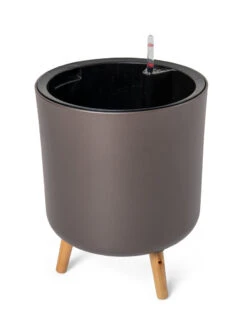 Ava Self-Watering Round Planter -Garden Shop 8612692 298 ava self watering round planter coffee