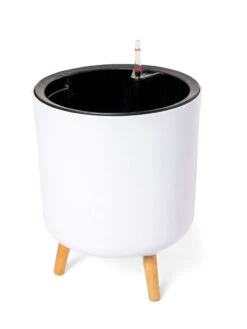 Ava Self-Watering Round Planter -Garden Shop 8612692 299 ava self watering round planter white