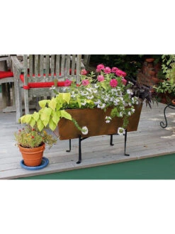 Achla Designs Copper Flower Box With Folding Stand 10 Achla Designs Copper Flower Box With Folding Stand -Garden Shop 8612914 04v