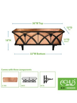 Achla Designs Rockwood Window Box 13 Achla Designs Rockwood Window Box -Garden Shop 8612918 03v