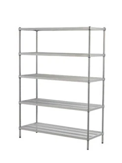 MeshWorks © 5 Tier Plant Shelving -Garden Shop 8613014 10v meshworks 5 tier plant shelf silver