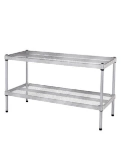 MeshWorks © Stacking Plant Shelves -Garden Shop 8613018 13v meshworks stacking plant shelves silver