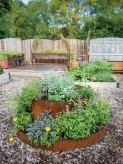 Birdies™ Corten Steel Round Raised Bed, Large, Low 10 Birdies™ Corten Steel Round Raised Bed, Large, Low -Garden Shop 8613287 0013 birdies corten steel tiered round raised bed kit tall 1