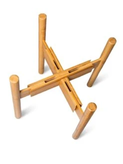 Adjustable Bamboo Plant Stand, Set Of 2 -Garden Shop 8613292 7079