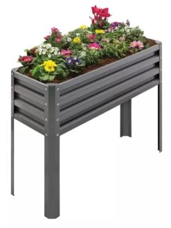 Metal Double Height Raised Garden Bed -Garden Shop 8613688 01V 3 4