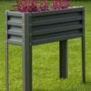 Metal Double Height Raised Garden Bed -Garden Shop 8613688 05V metal elevated raised garden bed 3 4