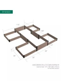 Terraced H-Shape Garden Bed -Garden Shop 8614260 03V 3 4