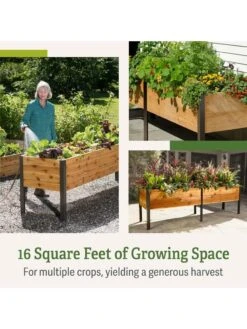 Self-Watering Elevated Planter Box, 2' X 8' 19 Self-Watering Elevated Planter Box, 2' X 8' -Garden Shop b00eow8fhu raisedbed feature 2 3